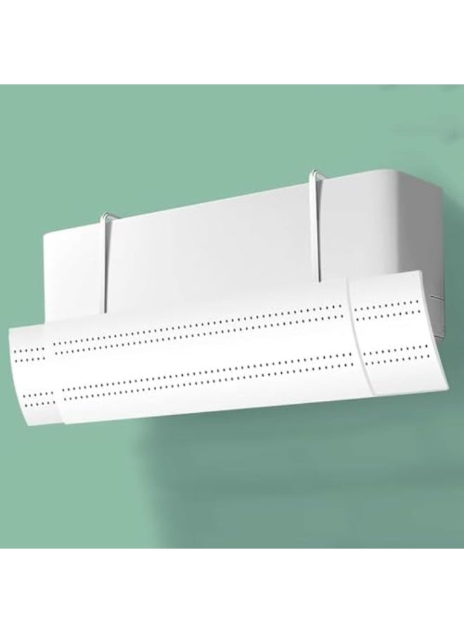 لوسيفا ملحق موجه الهواء لمكيفات الهواء، أبيض، بلاستيك، غير مقاوم للماء، مثالي لمكيفات الهواء المنفصلة (60-125 سم، 20 سم)، تدفق قابل للتعديل، تركيب سهل، راحة موسمية، صيانة سهلة - Image 1